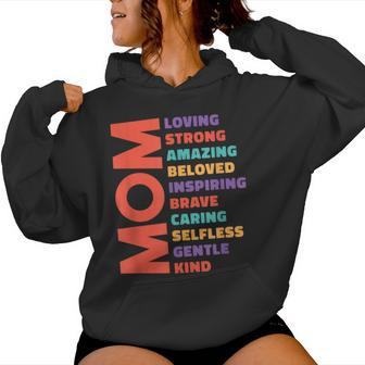 Mom Loving Strong Amazing Colorful Appreciation Women Hoodie - Monsterry