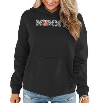 Mommy Cow Print Cowboy Animal Pattern Farmer Mother Mommy Women Hoodie - Monsterry DE