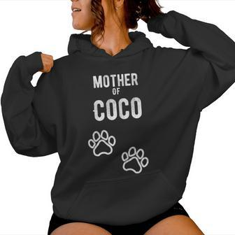 Mother Of Coco Dog Puppy Personalized Name Graphic Women Hoodie - Monsterry