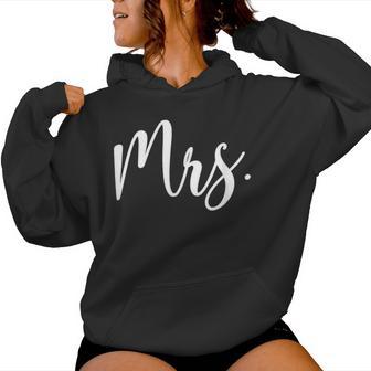 Mrs Mr And Mrs Matching Married Wife Husband Wedding Women Hoodie - Seseable