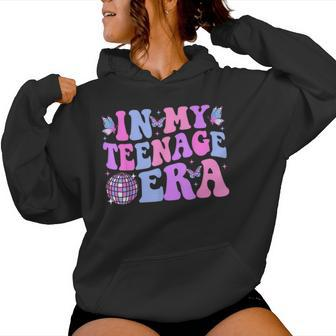 In My Nage Era Groovy Nager 13Th Birthday 13 Years Women Hoodie | Mazezy