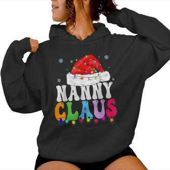Nanny Claus Xmas Family Matching Grandma Christmas Women Hoodie - Seseable