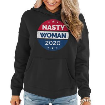Nasty Woman 2020 Vintage Vote Button Kamala Harris Women Hoodie - Monsterry UK