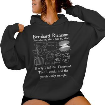 Nerdy Vintage Bernhard Riemann Mathematics Math Teacher Women Hoodie - Monsterry CA