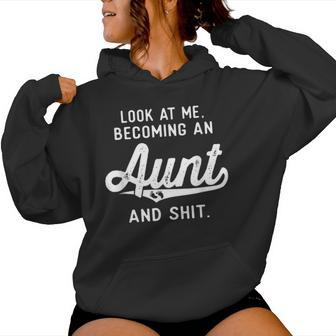 New Aunt Future Auntie To Be Pregnancy Becoming A Aunt Women Hoodie - Monsterry