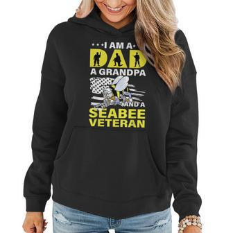 Nice Bee I Am Dad A Grandpa And A Seabee Veteran Women Hoodie - Monsterry