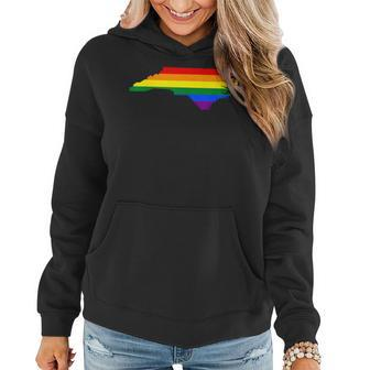 North Carolina Rainbow Flag Women Hoodie - Monsterry UK