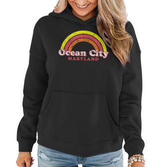 Ocean City Maryland T Oc Md 70S Rainbow Women Hoodie - Monsterry AU