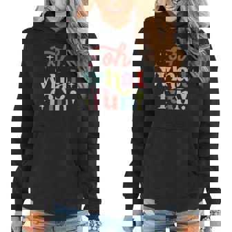 Oh What Fun Retro Christmas Groovy Xmas Holiday Matching Women Hoodie | Mazezy