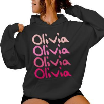 Olivia First Name-D Boy Girl Baby Birth-Day Women Hoodie - Seseable