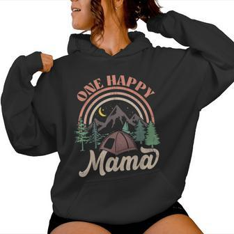 One Happy Mama Happy Camper Matching Family First Birthday Women Hoodie - Seseable