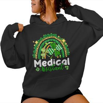 One Lucky Medical Assistant Rainbow St Patrick's Day Women Hoodie - Thegiftio UK