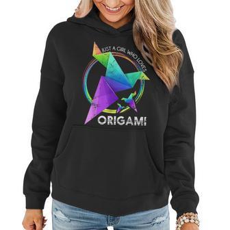 Paper Crane Origami Master Girls Paper Folding Origami Women Hoodie - Monsterry CA