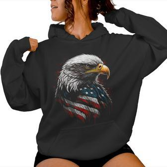 Patriotic Eagle Us American Flag 4Th Of July Boys Women Hoodie - Seseable