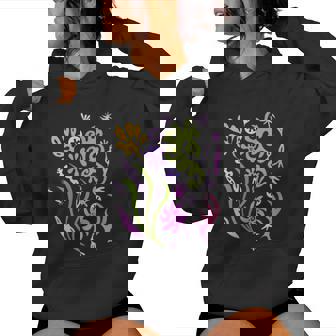 Patrón Abstracto Floral Botánico Inspirado En Matisse Cuello Sudadera con capucha para mujer - Regaloses