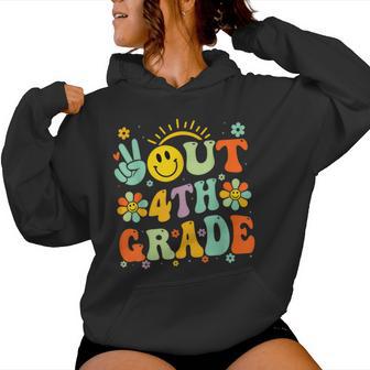 Peace Out Fourth 4Th Grade Class Of 2024 Goodbye 4Th Grade Women Hoodie - Thegiftio UK