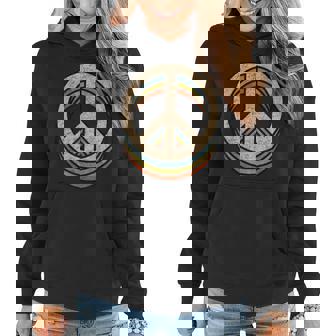 Peace Sign Cool Vintage 60S 70S 80S Casual Graphic Women Hoodie - Thegiftio