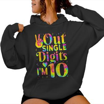 Peace Out Single Digits Im 10 Cute 10 Year Old Girl Birthday Women Hoodie - Seseable