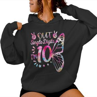 Peace Out Single Digits I'm 10Th Birthday For Girl Women Hoodie - Seseable