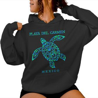 Playa Del Carmen Mexico Sea Turtle Boys Girls 2024 Vacation Women Hoodie | Mazezy
