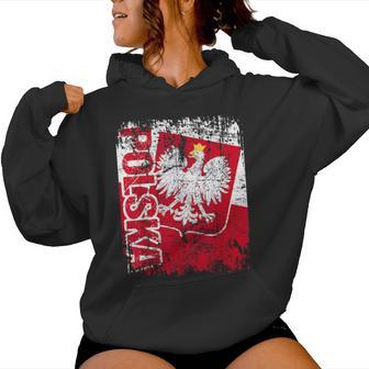 Poland Polska Flag Eagle Children Kapuzenpullover für Damen - Seseable