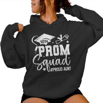 Prom Squad 2024 Proud Aunt Graduate Prom Aunt Class Of 2024 Women Hoodie - Seseable