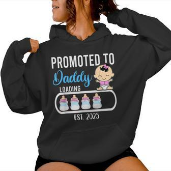 Promoted To Daddy 2025 Girl Gender Reveal Party Dad Father Women Hoodie - Monsterry DE