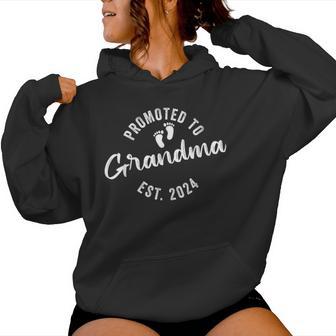 Promoted To Grandma 2024 Women Hoodie - Thegiftio UK
