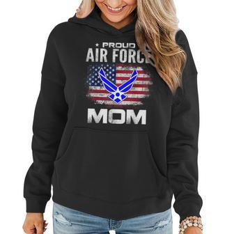 Proud Air Force Mom With American Flag Veteran Women Hoodie - Monsterry AU