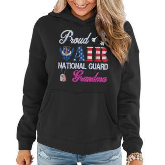 Proud Air National Guard Grandma Air Force Veterans Day Women Hoodie - Monsterry