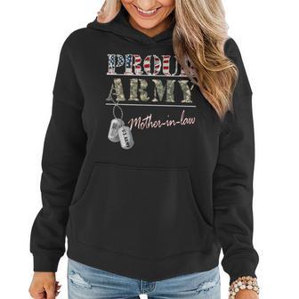 Proud Army Mother-In-Law American Flag Veteran Military Women Hoodie - Monsterry UK