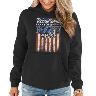 Proud Mom Of A Navy Sailor Women Hoodie - Monsterry AU