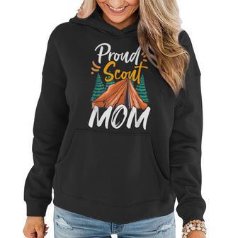 Proud Scout Mom Scouting The Leader Cub Camping Women Hoodie - Monsterry