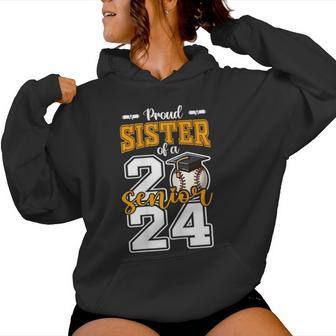 Proud Sister Of A 2024 Baseball Senior Graduation Sister Women Hoodie | Mazezy