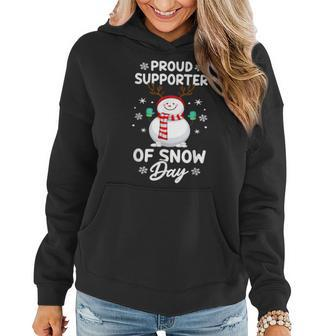 Proud Supporter Of Snow Days Teacher Merry Christmas Women Hoodie - Seseable