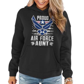 Proud Us Air Force Aunt Military Veteran Women Hoodie - Monsterry UK