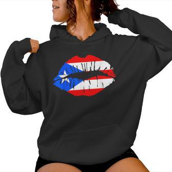 Puerto Rico Pride Girl Lips Boricua Flag Women Hoodie - Monsterry AU