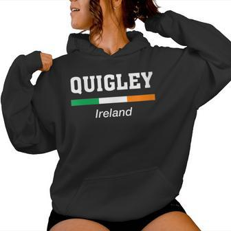 Quigley Irish Name Ireland Flag Emblem Women Hoodie - Monsterry AU