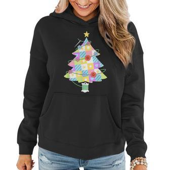 Quilt Christmas Tree Quilting For Craft Sewing Women Hoodie - Monsterry