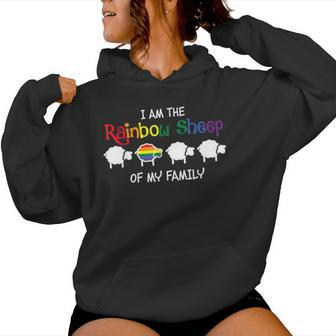 I Am Rainbow Sheep Of My Family Lgbt Gay Lesbian Pride Month Women Hoodie - Seseable