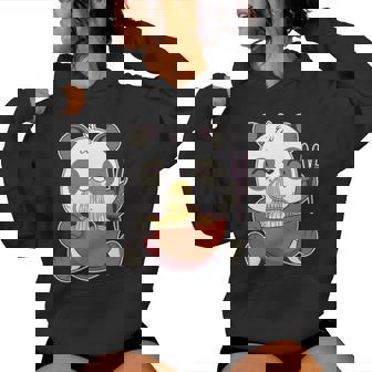 Ramen Panda Kawaii Anime Japonés Regalo Manga Larga Sudadera con capucha para mujer - Regaloses