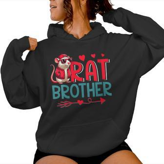 Rat Brother Costume Rat Sunglasses Rodent Lover Father's Day Women Hoodie - Monsterry UK