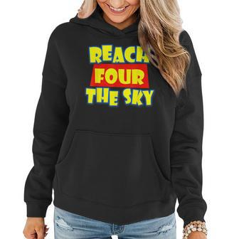 Reach Four The Sky Birthday 4Th Bday 4 Year Old Girl Boy Women Hoodie - Monsterry