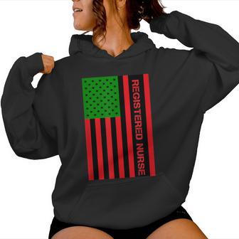 Registered Nurse Unia Flag Pan African American Flag 1865 Women Hoodie - Monsterry DE