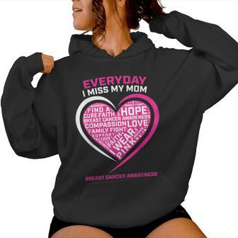 Remembrance In Memory Of My Mom Pink Breast Cancer Awareness Women Hoodie - Monsterry