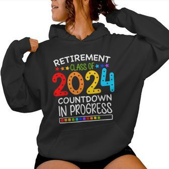 Retirement Class Of 2024 Teacher Countdown Loading Teacher Women Hoodie | Mazezy