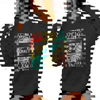 Retro Cassette Mixtape Retro Music 80S And 90S Hip Hop Cuello Sudadera con capucha para mujer - Regaloses
