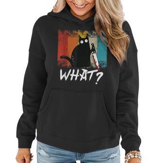Retro Cat For Boys Girls What Cat Women Hoodie - Thegiftio UK