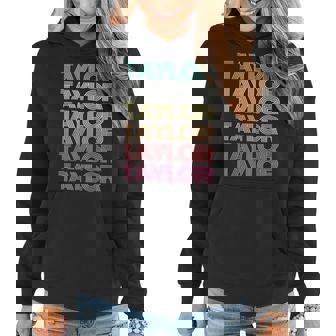 Retro First Name Taylor Girl Boy Personalized Groovy Family Women Hoodie | Mazezy