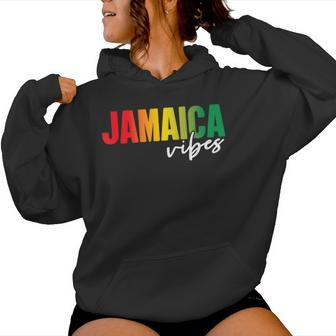 Retro Jamaica Vibes Jamaican Girls Vacation Souvenir Women Hoodie - Seseable